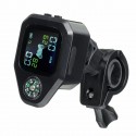 Motorcycle LCD Display Waterproof TPMS Real Time Tire Pressure Monitoring System External TH Sensors