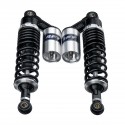 Pair Round Hole 400mm 15.75inch Motorcycle Rear Air Shock Absorber Suspension Scooter ATV RFY