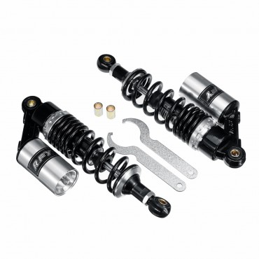 Pair Round Hole 400mm 15.75inch Motorcycle Rear Air Shock Absorber Suspension Scooter ATV RFY