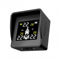 Solar Waterproof TPMS Tricycle Motorcycle Real Time Tire Pressure Monitoring System Wireless LCD Display External/Internal Sensors