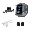 Waterproof Motorcycle Real Time Tire Pressure Monitoring System Wireless LCD Display