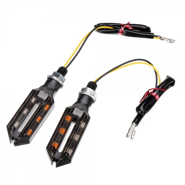 1 Pair Universal Modified Motorcycle Turn Signal Lights Indicator Double-sided Tricolor