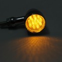 10mm Bullet Grill LED Turn Signal Indicator Lights Lamp For Harley Chopper Bobber