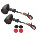 10mm Bullet Grill LED Turn Signal Indicator Lights Lamp For Harley Chopper Bobber