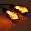 12 Led Motorcycle Turn Signal Indicators Light Amber Blue Lamp