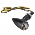 12V Pair Motorcycle Bullet Mini Turn Signal Amber Light Indicator Universal