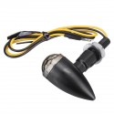 12V Pair Motorcycle Bullet Mini Turn Signal Amber Light Indicator Universal