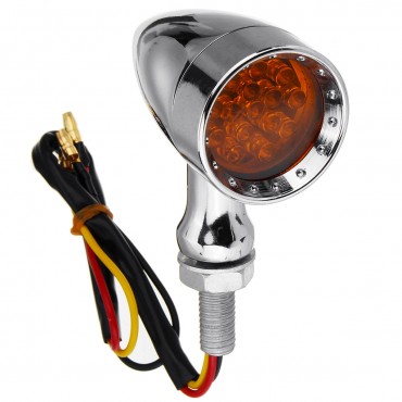 12V 10mm Motorcycle 15 LED Bullet Turn Signal Indicator Brake Lights Universal