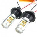 12V 20W 1000LM Dual Color 7440 2835 LED Bulbs For Daytime Running Lights Turn Signal Light