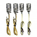 12V 6 LED Amber Mini Motorcycle Signal Turn Lights Blinker Indicator Light Lamp