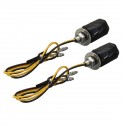 12V 6 LED Amber Mini Motorcycle Signal Turn Lights Blinker Indicator Light Lamp