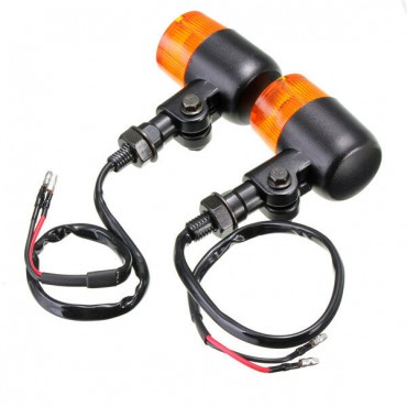 12V Alloy Motorcycle Turn Signal Indicators Amber Light E11/DOT/SAE