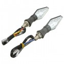12V Motorcycle 12LED 3 Colors Blinker Dual Color Turn Signal Indicator Light