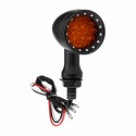 12V Motorcycle Bullet 20 LED Turn Signal Indicator Lights Amber Edge Cut Aluminum Alloy