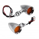 12V Motorcycle Bullet 20 LED Turn Signal Indicator Lights Amber Edge Cut Aluminum Alloy