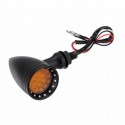 12V Motorcycle Bullet 20 LED Turn Signal Indicator Lights Amber Edge Cut Aluminum Alloy