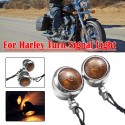 12V Motorcycle LED Turn Signal Lights Indicator Amber For Harley