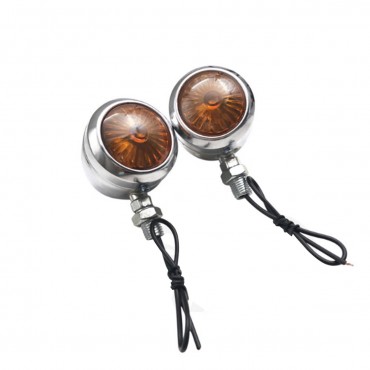 12V Motorcycle LED Turn Signal Lights Indicator Amber For Harley