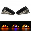 12V Pair Motorcycle Turn Signal Light LED Demon Eye Water Flow Mode For Honda For Kawasaki For Suzuki For Yamaha