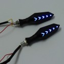 12V Sequential Flowing Turn Signal Lights Motorcycle 12 LED Warning Lamp