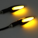 12V Universal Motorcycles LED Turn Signal Indicator Lights Running Daytime Lamp 3 Color