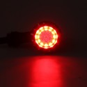 2 PCS Retro Motorbike Flasher Turn Signal Lights Front Rear Blinker Motor Indicator Black for Honda Yamaha Harley