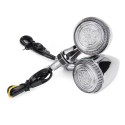 2Pcs Motorcycle Motorbike LED Bullet Signal Turn Lights Indicator Lamp For Harley