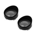 2Pcs Motorcycle Turn Signal Light Bezels Lens Cover Visor Trim Rings For X1883 1200 X48 Road Kings