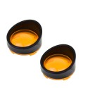 2Pcs Motorcycle Turn Signal Light Bezels Lens Cover Visor Trim Rings For X1883 1200 X48 Road Kings