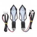 2Pcs Motorcycle Turn Signal Lights ABS Plastic Material Red Yellow Blue