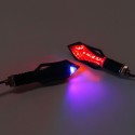 2Pcs Motorcycle Turn Signal Lights ABS Plastic Material Red Yellow Blue