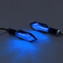 2Pcs Motorcycle Turn Signal Lights ABS Plastic Material Red Yellow Blue