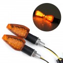2pcs 12V M10 14 LED Motorcycle Turn Signal Lights Amber Indicator Lamp Universal