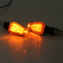 2pcs 12V M10 14 LED Motorcycle Turn Signal Lights Amber Indicator Lamp Universal