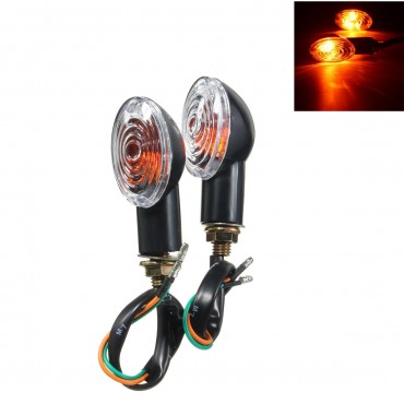 2pcs Turn Signal Indicators Motorcycle Light Amber Blinker