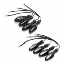 4PCS 12V 300LM Motorcycle LED Turn Signals Flowing Lights Blinker Indicators Daytime Running Brake Tail Light Universal