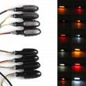 4PCS 12V Flowing Motorcycle LED Turn Signals Lights Waterproof Blinker Indicators Brake Light Tail Light Red Amber ATV Universal