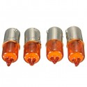 4pcs 12V 23w Motorcycle Turn Singal Indicator Bulb BA9S Base Mini Amber Halogen Lights