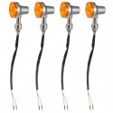 4pcs 12V Motorcycle Turn Brake Signal Lights Bulb Lamp Amber Indicators