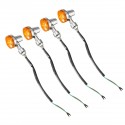 4pcs 12V Motorcycle Turn Brake Signal Lights Bulb Lamp Amber Indicators