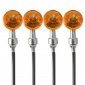 4pcs 12V Motorcycle Turn Brake Signal Lights Bulb Lamp Amber Indicators