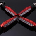 4pcs Red Motorcycle LED Turn Signal Indicator Blinkers Amber Light