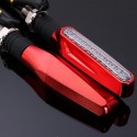 4pcs Red Motorcycle LED Turn Signal Indicator Blinkers Amber Light