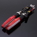 4pcs Red Motorcycle LED Turn Signal Indicator Blinkers Amber Light