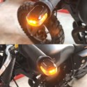 Black/Smoked Turn Signal Lights Bar End LED Handlebar Indicator Motorcycle Universal