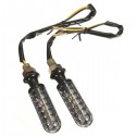 Motorcycle 12 LEDs Turn Signals Indicators Amber Lights Universal