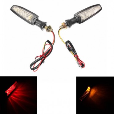 Motorcycle 4-wire Dual Color Turn Light LED Signal Light