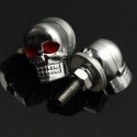 Motorcycle Quad ATV Turn Signal Rear Brake Tail Light Chrome Skull