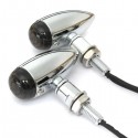 Pair 10mm Motorcycle Bullet Turn Signal Indicator Light Lamp For Chopper