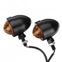 Pair 12V 5W Motorcycle Turn Signal Lights Scooter Bulbs Cafe Racer Universal 10mm